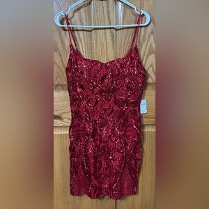 Windsor red sequined dress size 9 NWT